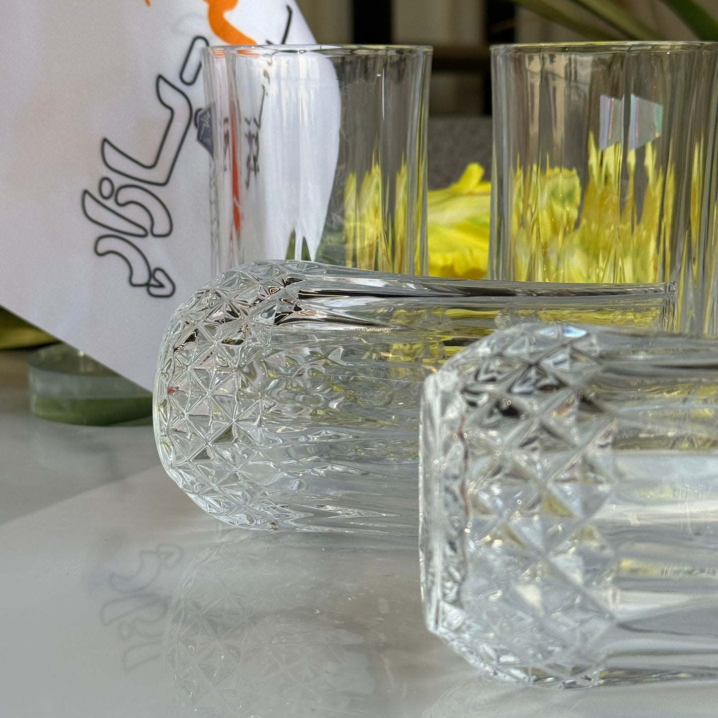 سێت پەرداخی مۆدێرنی شووشە - ٦ پارچە 