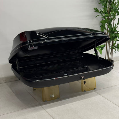 Hard Shell Car Roof Cargo Box – Gloss Black