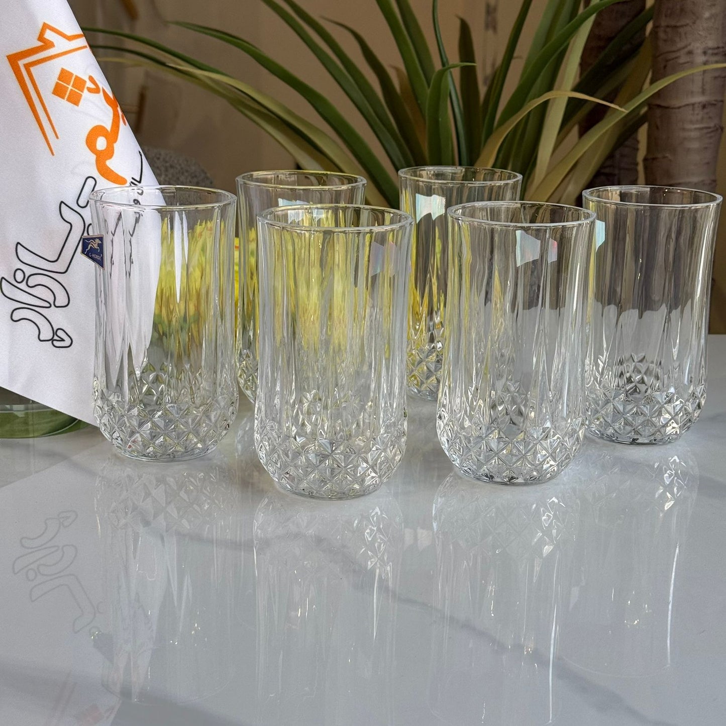 سێت پەرداخی مۆدێرنی شووشە - ٦ پارچە 