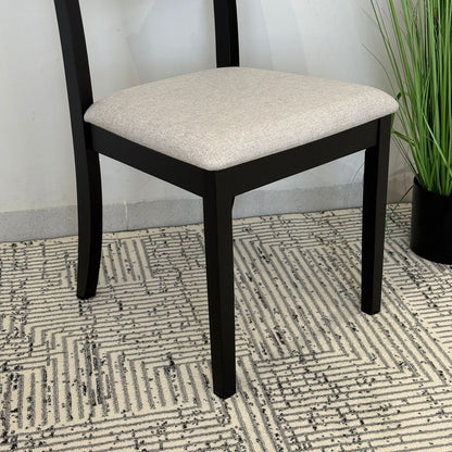 TRISTON - Modern Wooden Dining Chair with Cushioned Seat