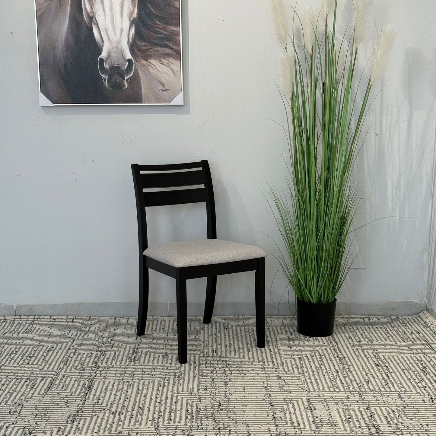 TRISTON - Modern Wooden Dining Chair with Cushioned Seat