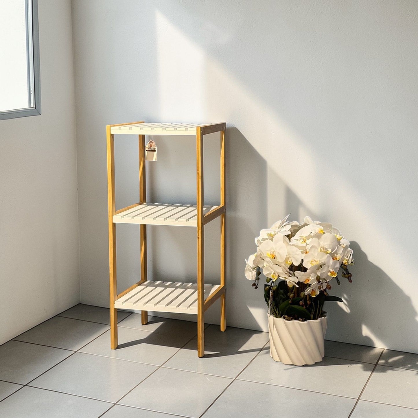 Modern Bamboo Multi-Tier Organizer Shelf – Stylish Storage Rack