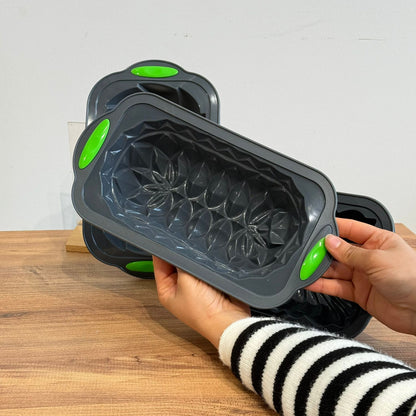 Non-Stick Silicone Loaf Cake Mold – Decorative Baking Pan (3 Designs)