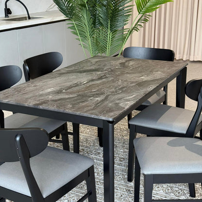 MARQUEE PALADIN Table with IYAN- Modern Wooden Chairs– Luxury Dining Set