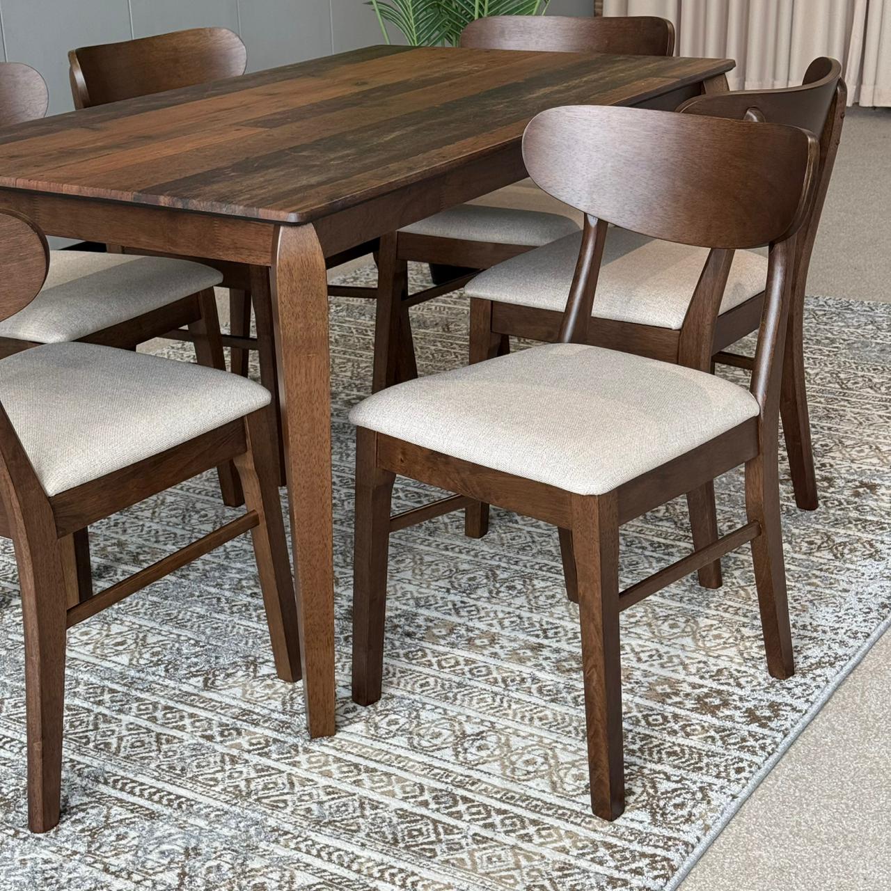 ADRIAN Old Style Table & IYAN Modern Chair Luxury Dining Set