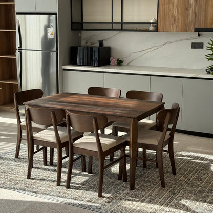 ADRIAN Old Style Table & IYAN Modern Chair Luxury Dining Set