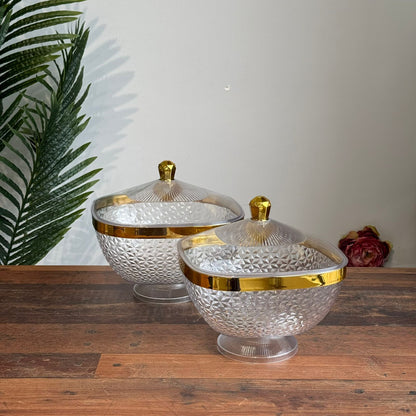 قاپێکی نایابی ڕازاوەی پێشکەشکردن بە سەرپۆش و لێواری زێڕین