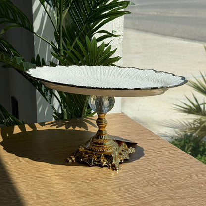 Elegant Luxury Serving Plates with Pedestal Base