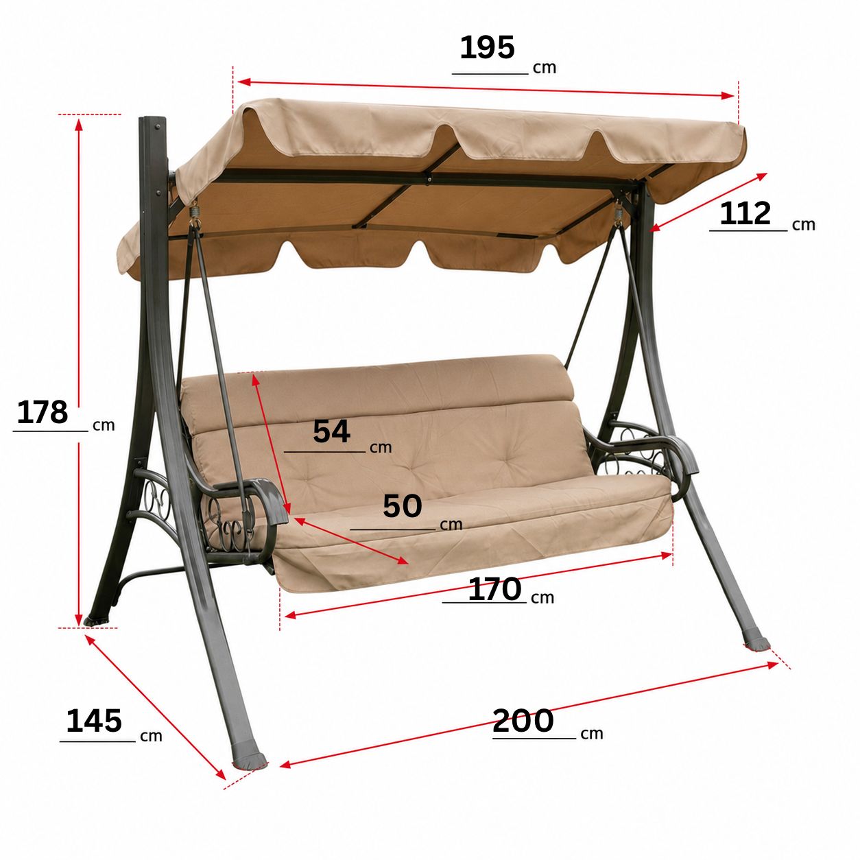 Outdoor Garden Swing Chair with Canopy