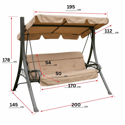 Outdoor Garden Swing Chair with Canopy