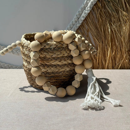 Handcrafted Natural Wood Bead Garland Collection