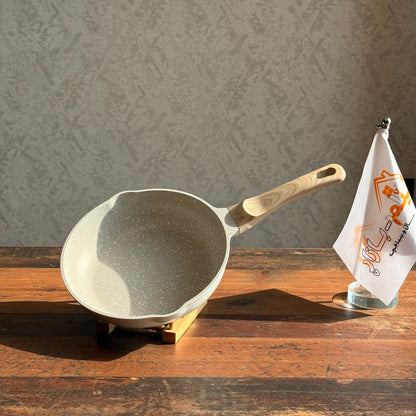 Non-Stick Granite Frying Pan with Wooden Handle
