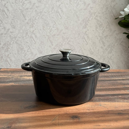 Enamel Cast Iron Dutch Oven Pot with Self-Basting Lid