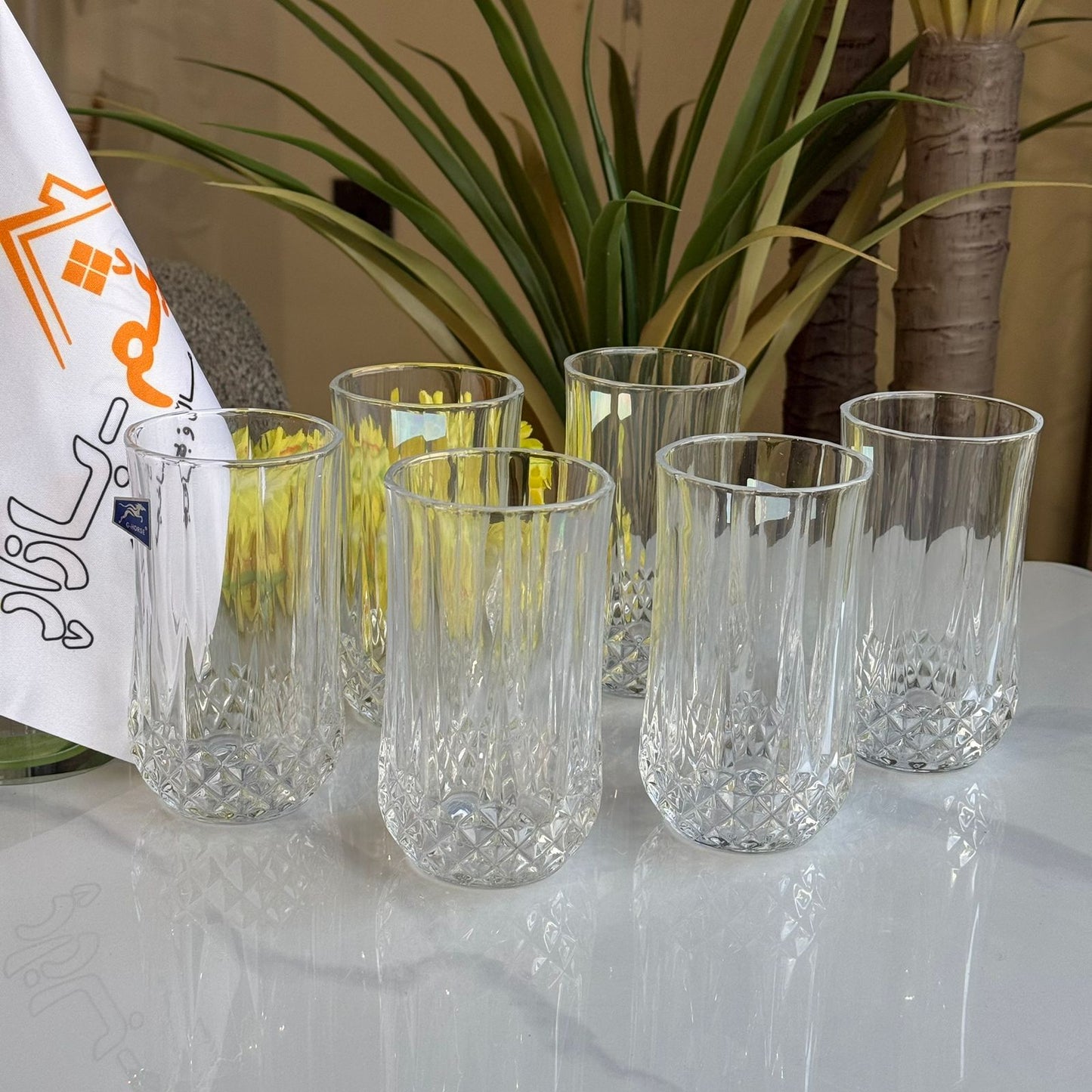 سێت پەرداخی مۆدێرنی شووشە - ٦ پارچە 