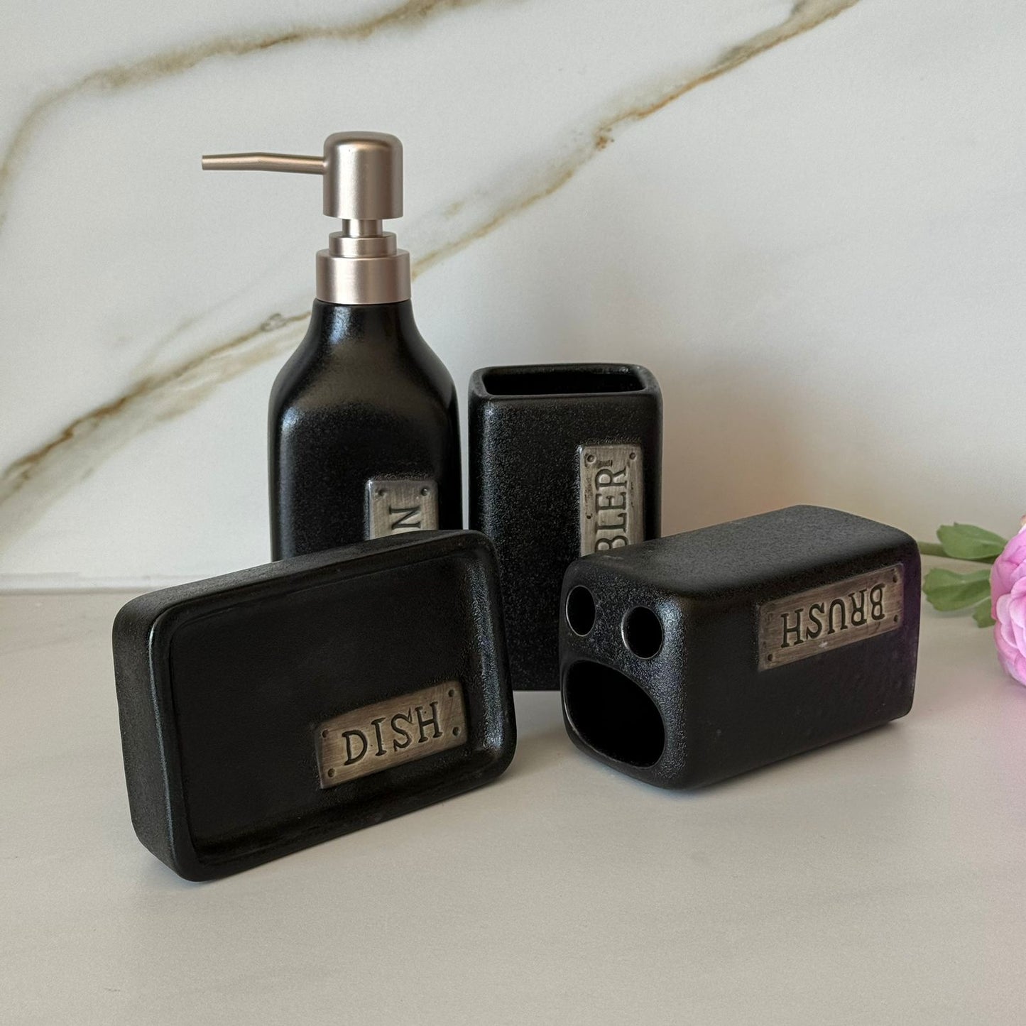 Luxury Bathroom Accessories Set – 4PCS