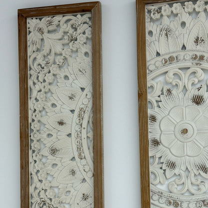 Carved Wood Frame Wall Art Decor