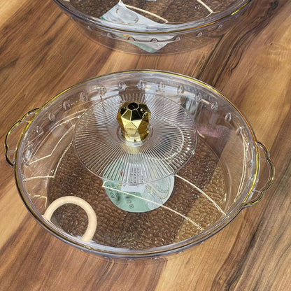 2 Sized Acrylic Casserole Dish With Lid