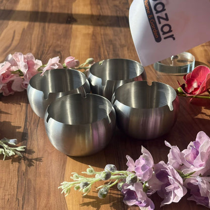 مجموعة منافض سجائر معدنية عصرية - تشكيلة ألوان ثلاثية