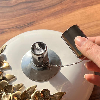 Vintage Golden Floral Oil Lamp