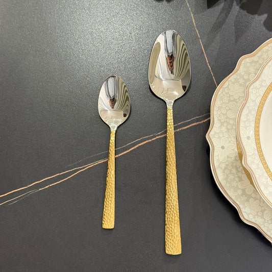 Golden Weave Elegance - Luxury Cutlery Collection