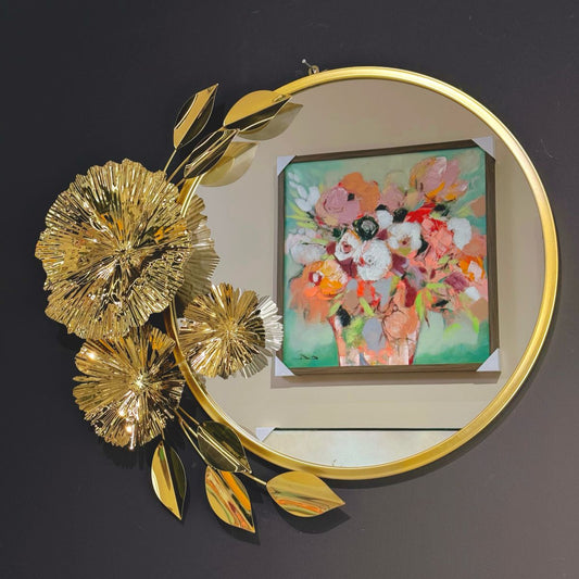 SMB0086 24 Golden Rim Wall Mirror & Decoration