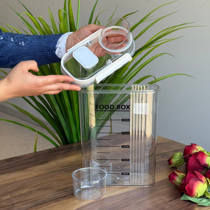 Storage Food Box With Measuring Cup