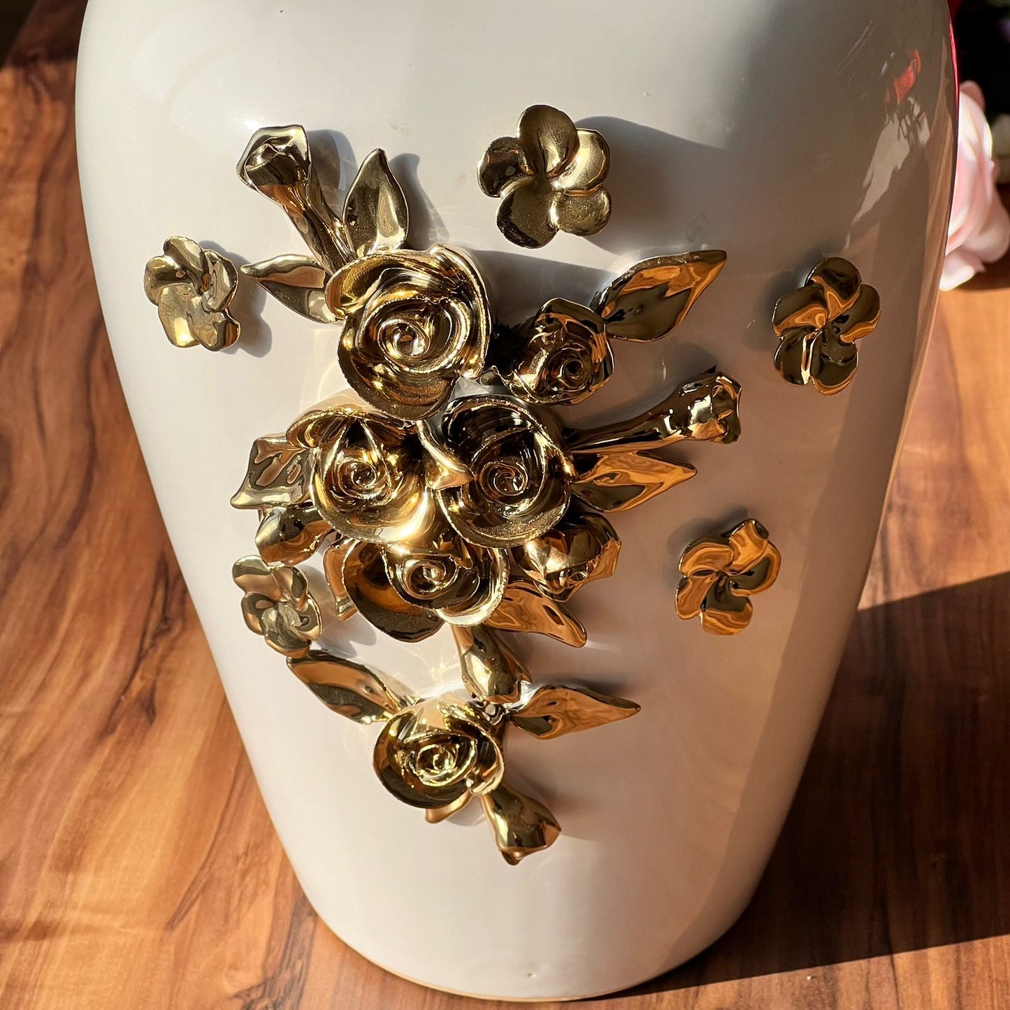 Decorative Golden Flower Vase