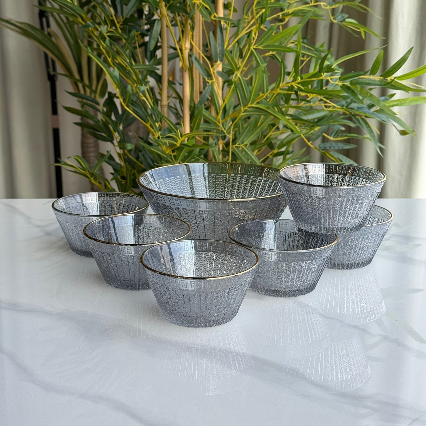Luxury Glass Dessert & Salad Bowl Set