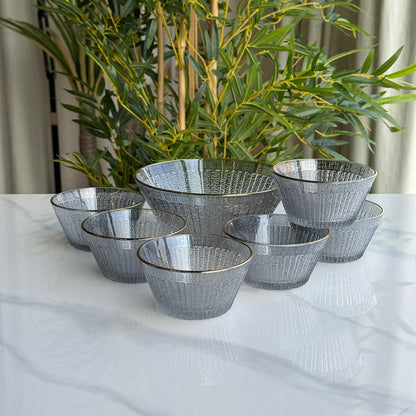 Luxury Glass Dessert & Salad Bowl Set