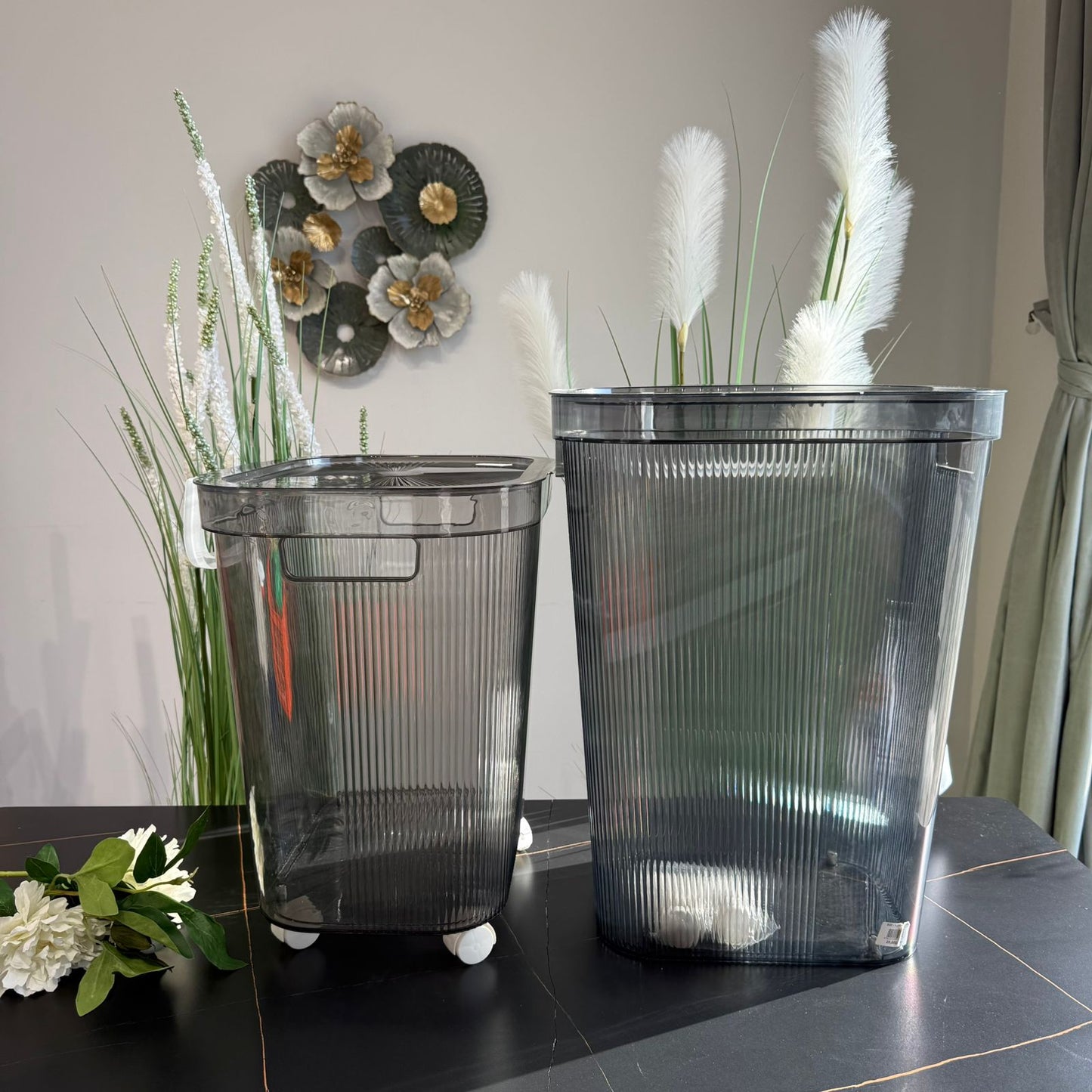 2-Sized Modern Transparent Plastic Storage Container