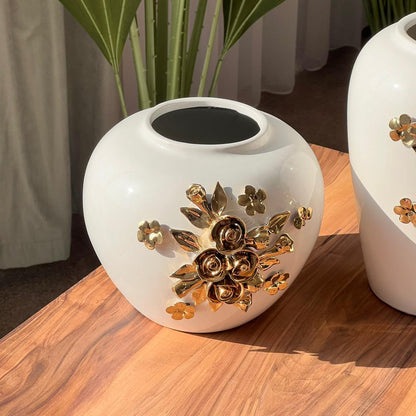 Decorative Golden Flower Vase