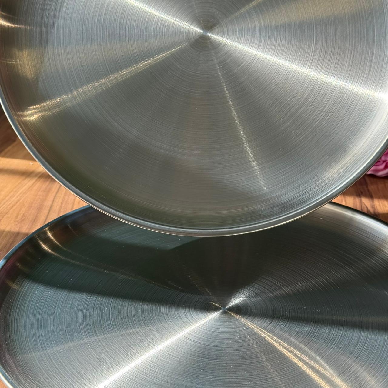 Multi-Purpose -Silver- Stainless Steel Plates Trays