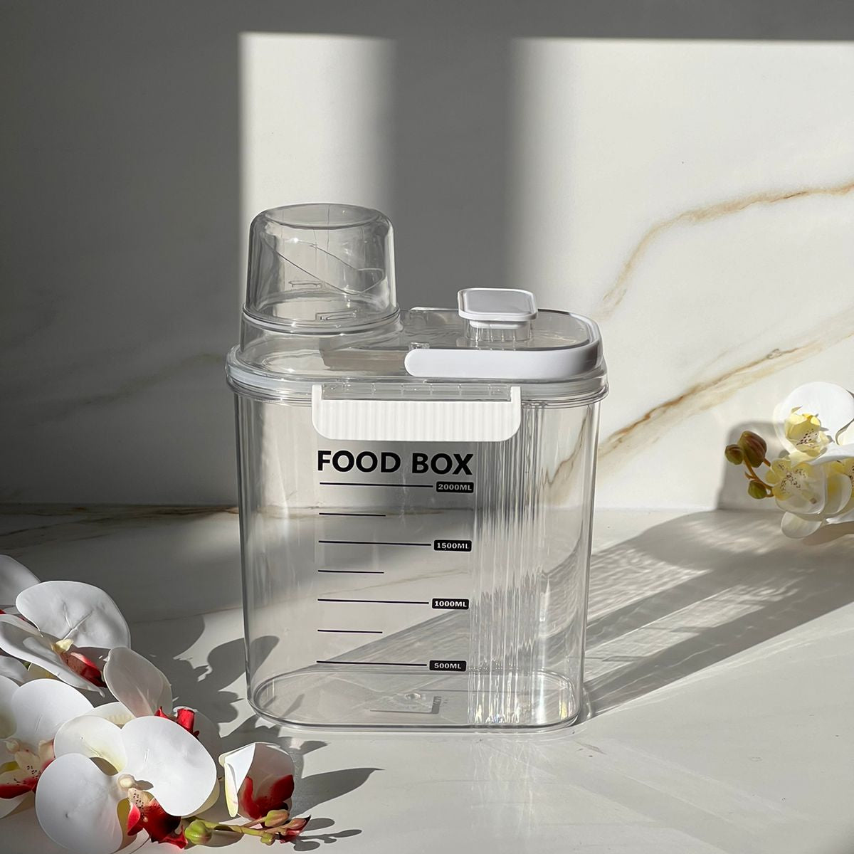 Storage Food Box With Measuring Cup