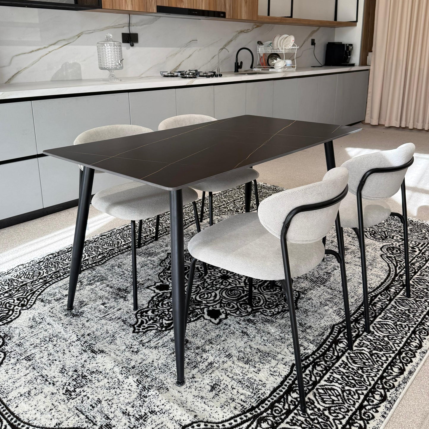 Dany Table and Luca Chairs Dining Set