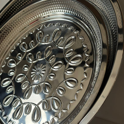 Decorative Metal Serving Tray (Gold / Silver / Bronze)