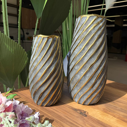 Golden Spiral Luxe Vase Collection