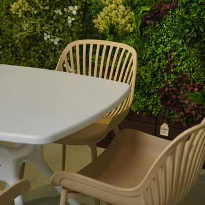 طقم أثاث خارجي متين من كرسي دانييلا وطاولة مربعة