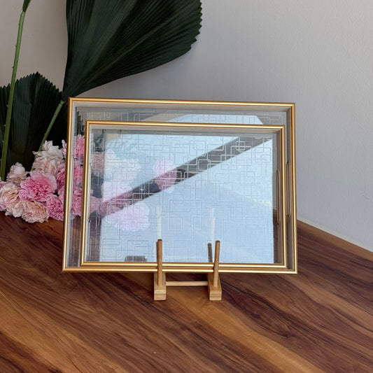 Sleek Gold Acrylic Accent Tray