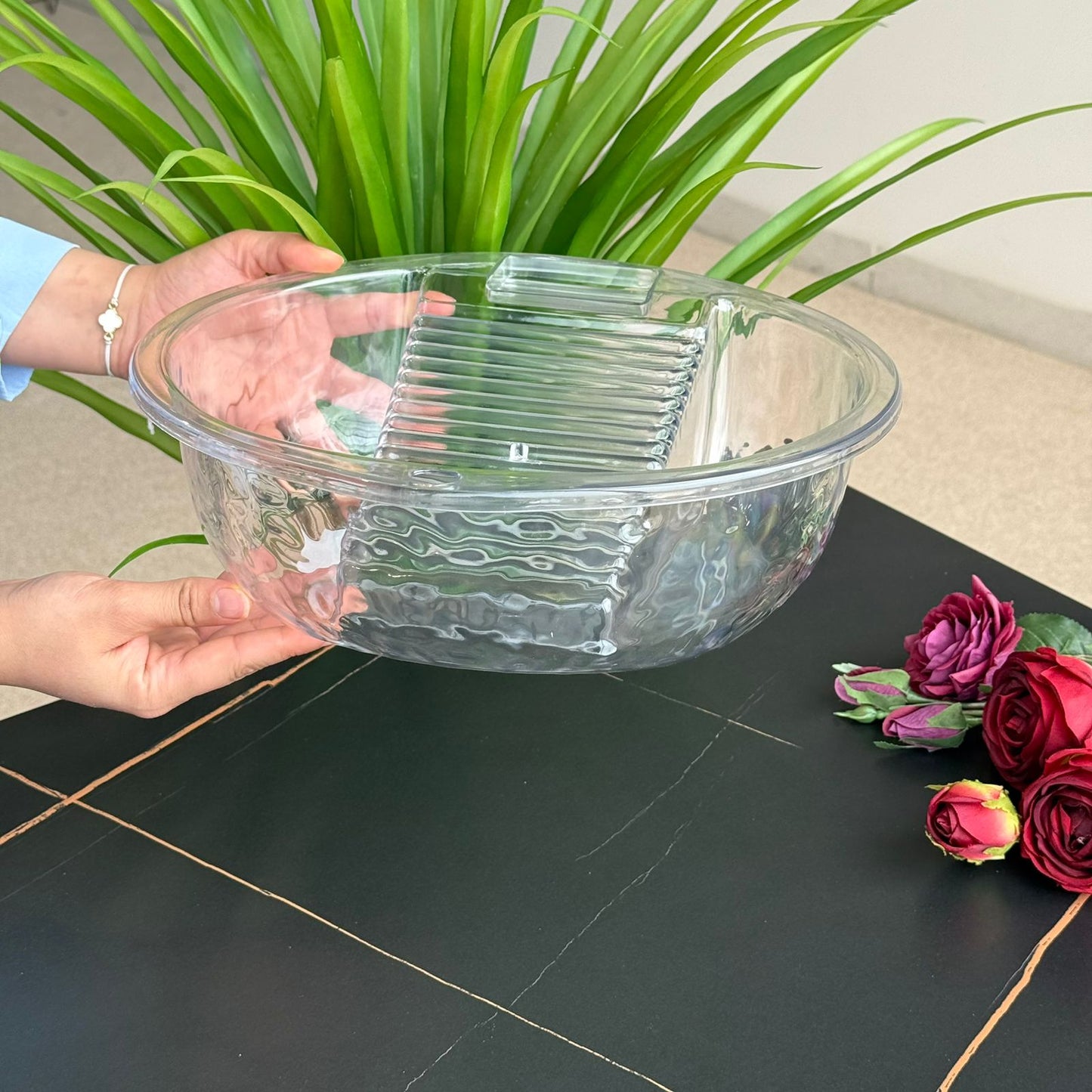 Multi-Purpose Wash Basin With Built-In Washboard