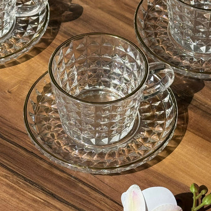 Vintage Crystal Gleam Teacup Set