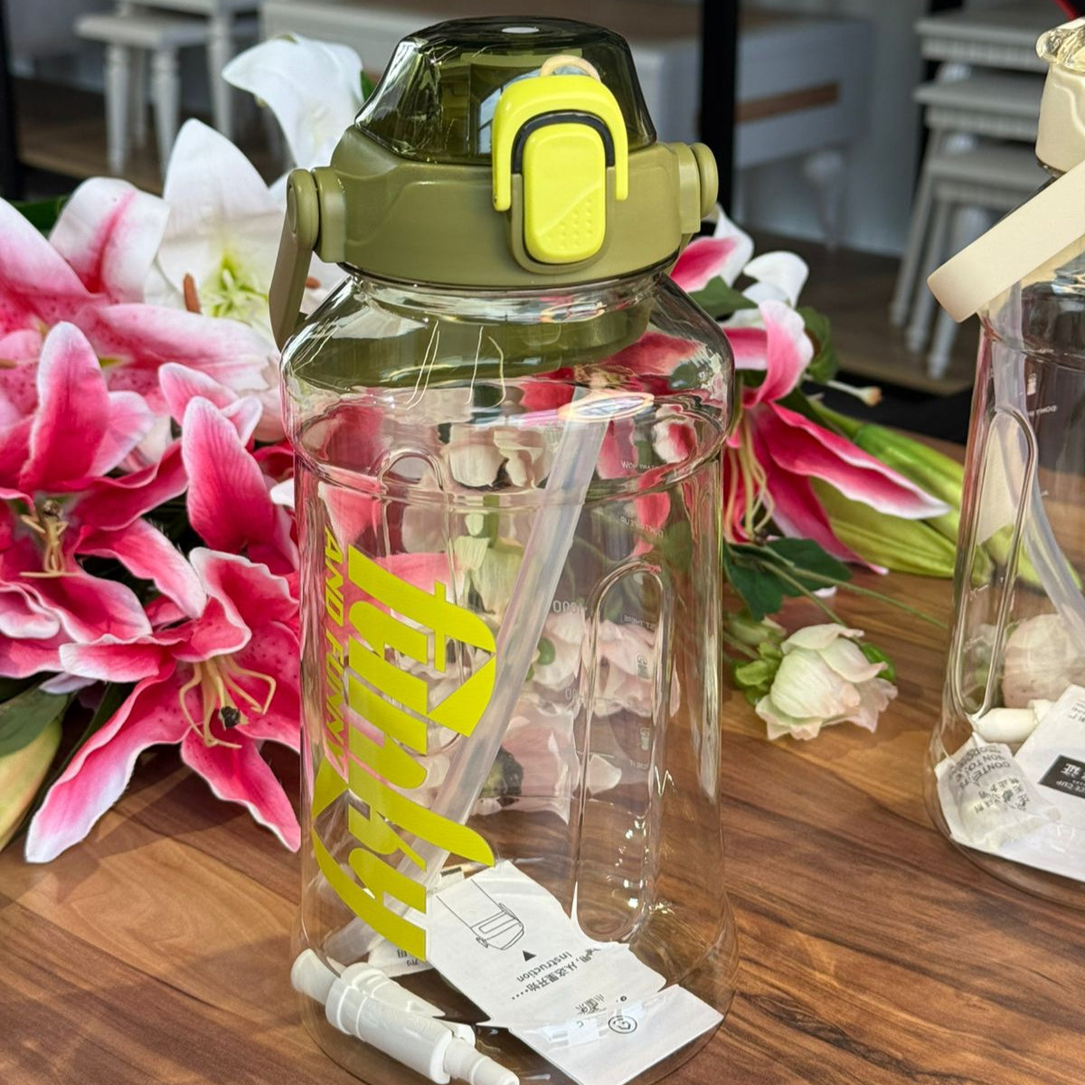 Sport Drinking Bottle With Straw