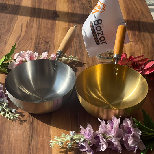 Luxury Frying Pan With Wooden Handle