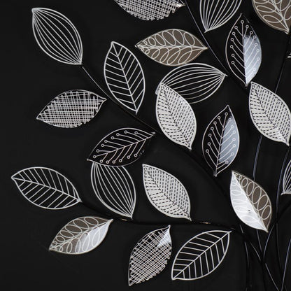 Elegant Leaf Branches Metal Wall Decor