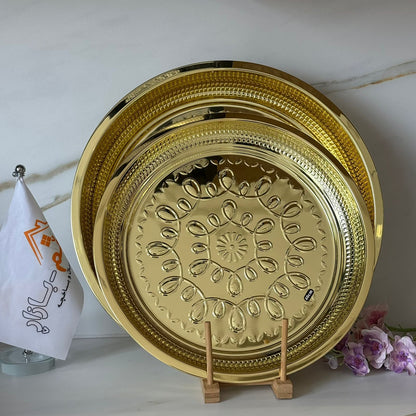 Decorative Metal Serving Tray (Gold / Silver / Bronze)