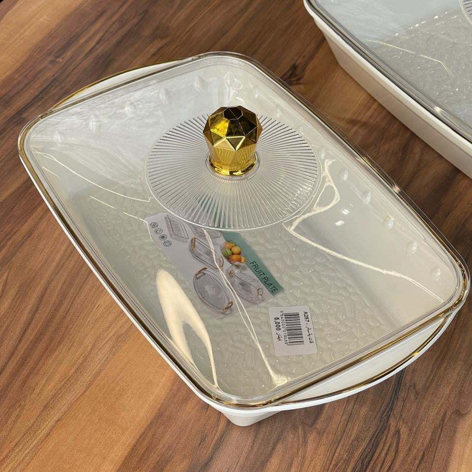 3 Sized Acrylic Casserole Dish With Lid