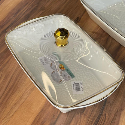 3 Sized Acrylic Casserole Dish With Lid