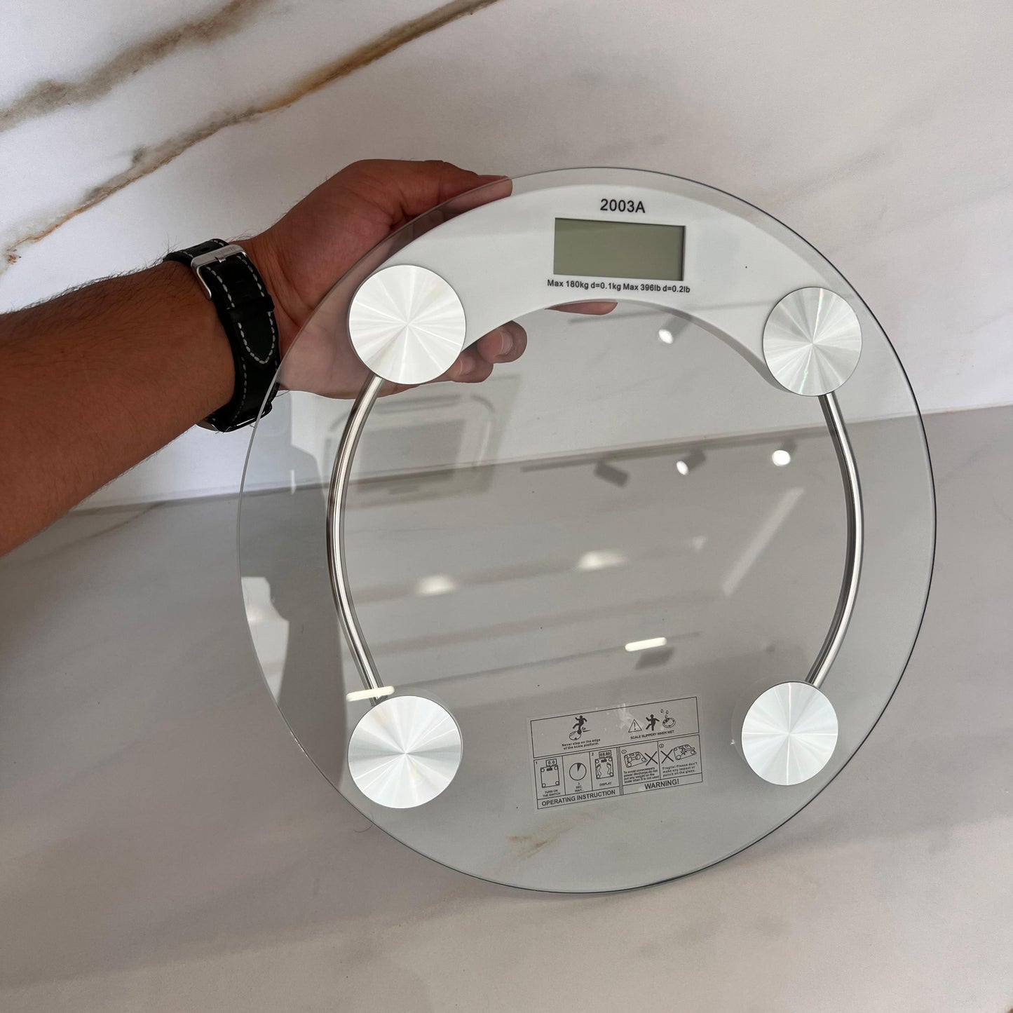 Glass Body Weight Scale with Digital LCD Display