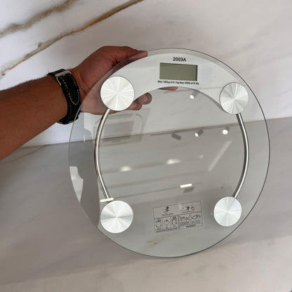 Glass Body Weight Scale with Digital LCD Display