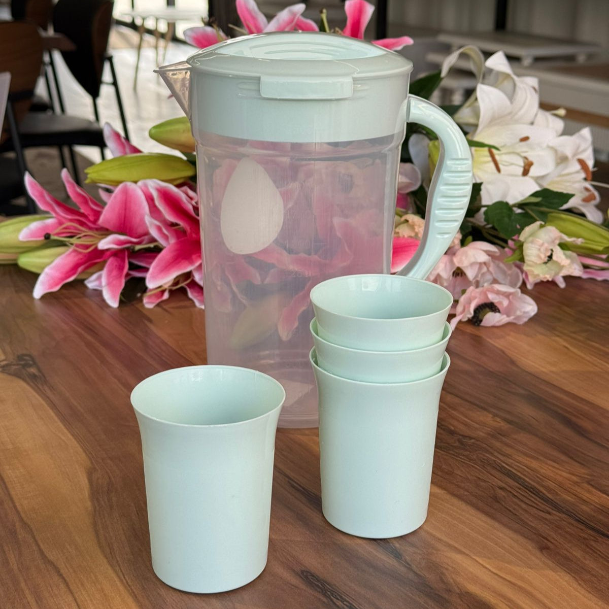 Water And Juice Plastic Pitcher Set