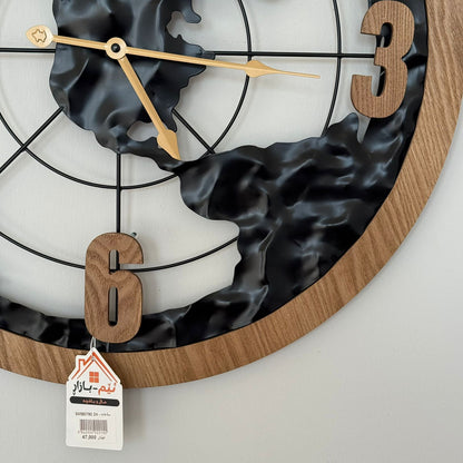 World Map Wall Clock